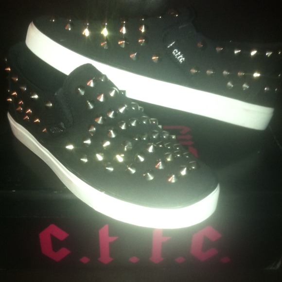Women's Size Nine Studded Slip Ons