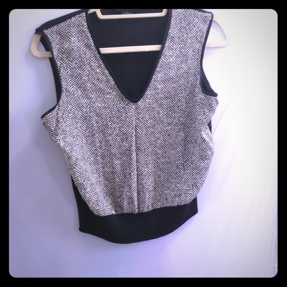 The Limited Black & White Shirt Great For Work