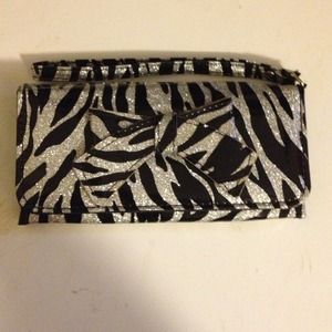 Zebra wallet with a bow.