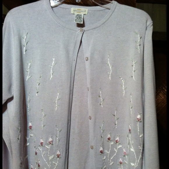 Grey cardigan sweater