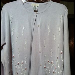 Grey cardigan sweater