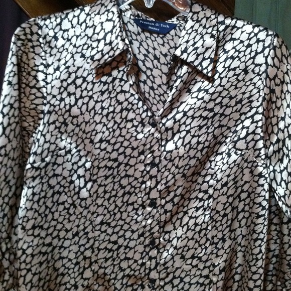 Silky light weight button up blouse