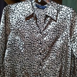 Silky light weight button up blouse