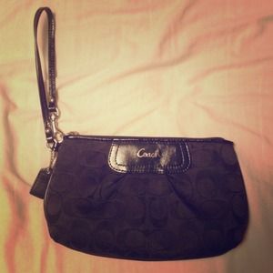 Black coach wristlet