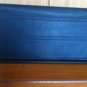 SOLD Coach New York Black Leather Wallet