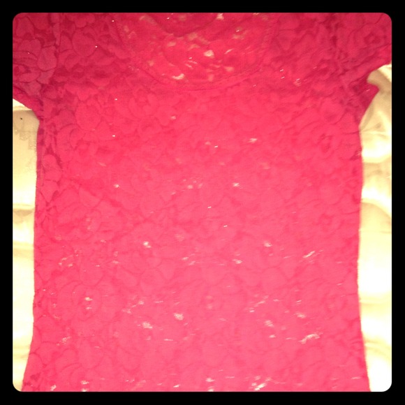 Pink lace tshirt