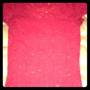 Pink lace tshirt
