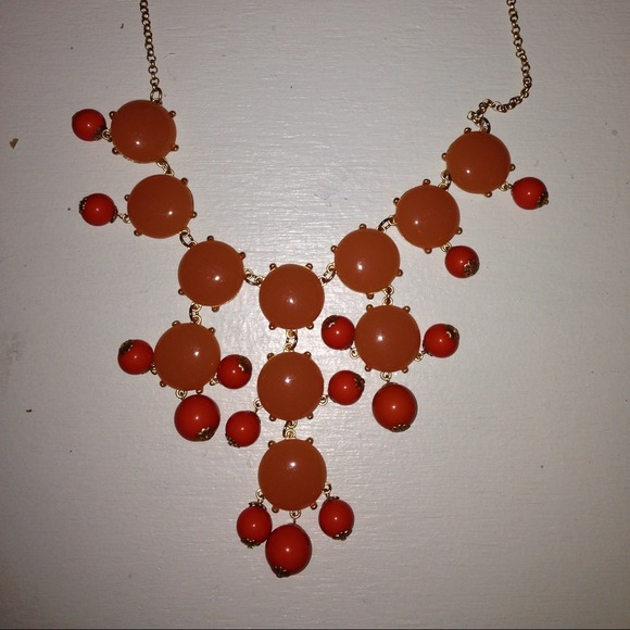 Orange Bubble Necklace and Nike outfit
