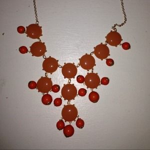 Orange Bubble Necklace and Nike outfit