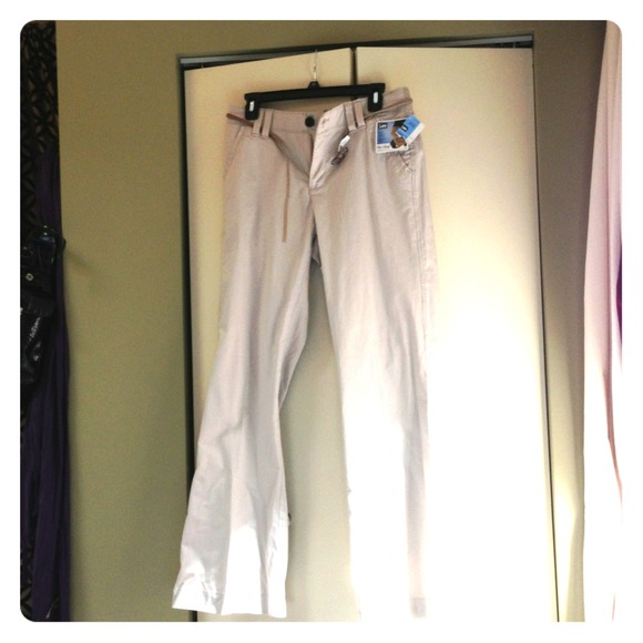 Boot cut khaki pants