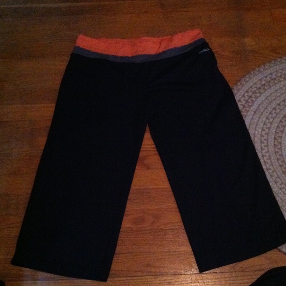 SOLD!!!  Reebok black Capri pants