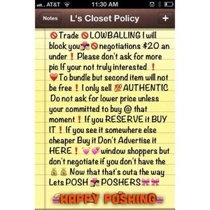 Please Adhere to the Policy