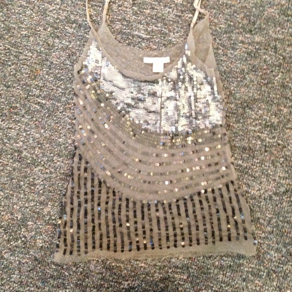 🚫Traded Sheer sequin top