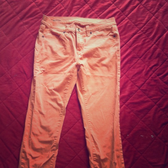 Orange Skinny Jeans size 6