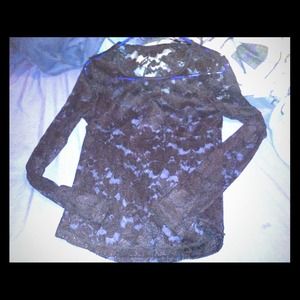 Lace long sleeved shirt sz medium forever21