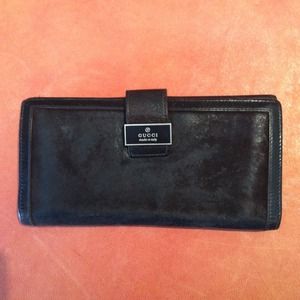 REDUCED!! Authentic Gucci brown suede wallet!