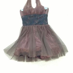 Brown and black dress