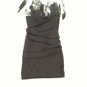 Black halter top dress