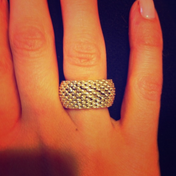 Authentic Tiffany Sommerset mesh ring