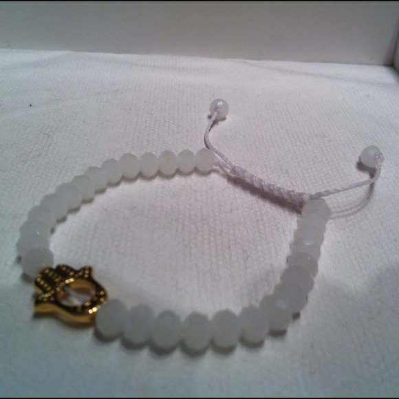 Arm party bracelets.