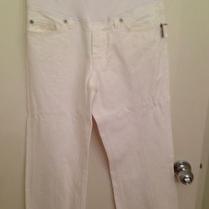 White long maternity jeans.