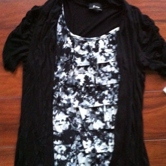 Cover up with ruffled shirt attached