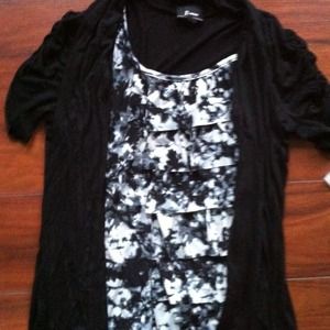 Cover up with ruffled shirt attached