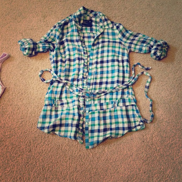 Plaid short dress/shirt REDUCED