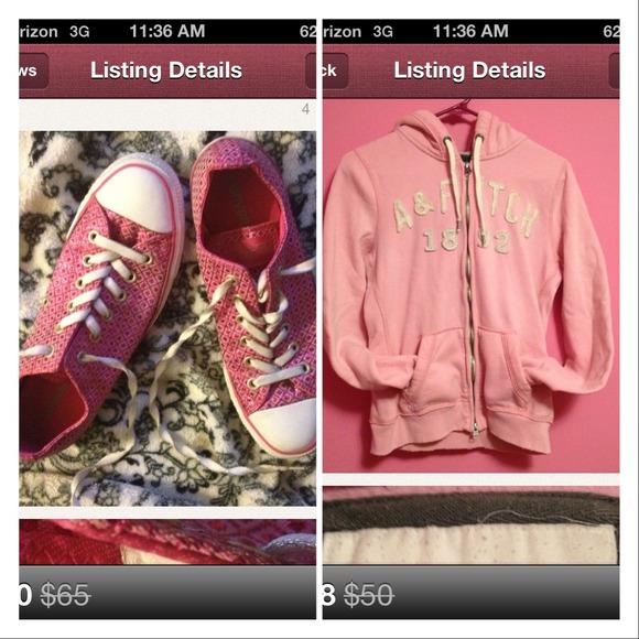 Pink shoes and pink sweatshirt bundle