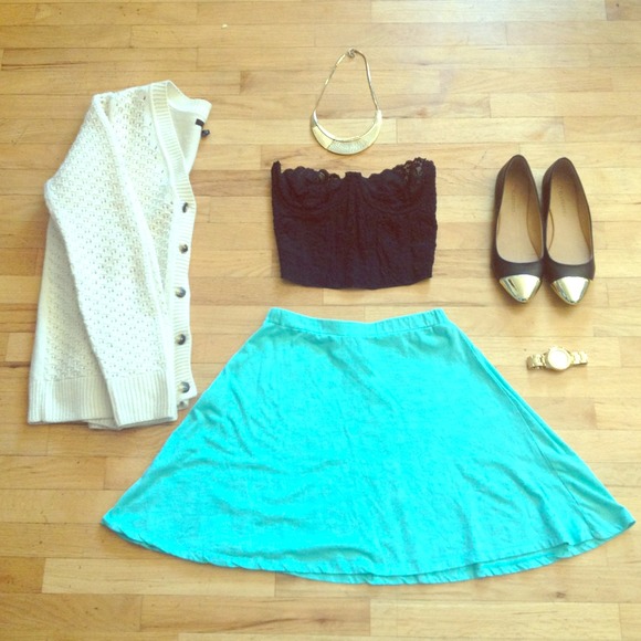 SOLD Mint colored skater skirt