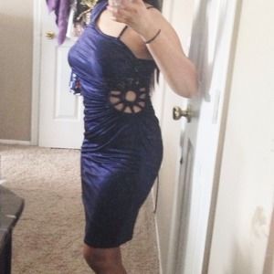 Bebe dress, dark purple, new with tags!!