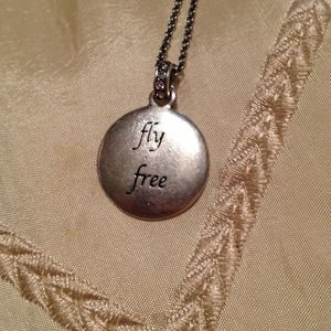 RESERVED-Fossil reversible fly free necklace!