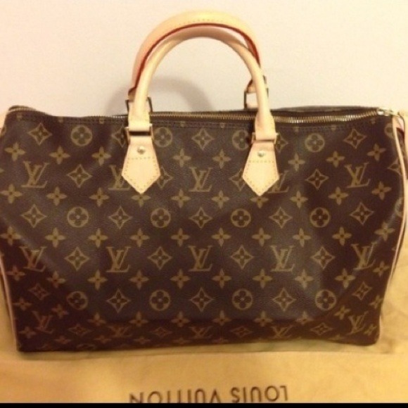 LV Leather Speedy 40