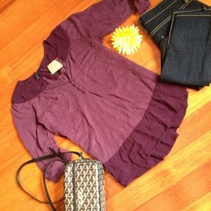 Eggplant purple 🔸anthroplogie top