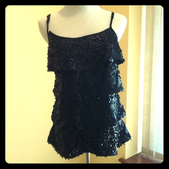 H&M black sequin top - Picture 1 of 3