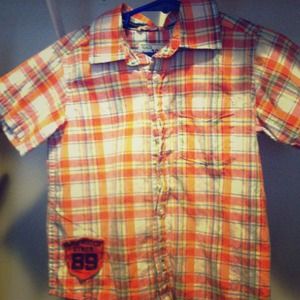 Children's place plaid button up