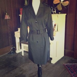 Adrienne Vittadini , black tench coat