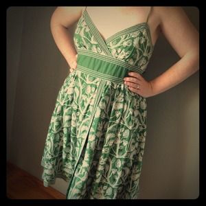 Green Embroidered Sundress