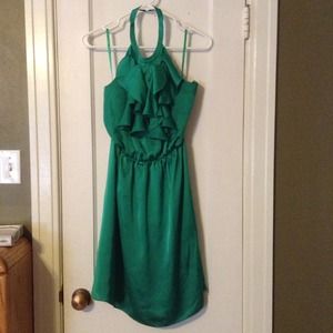Emerald green cocktail dress