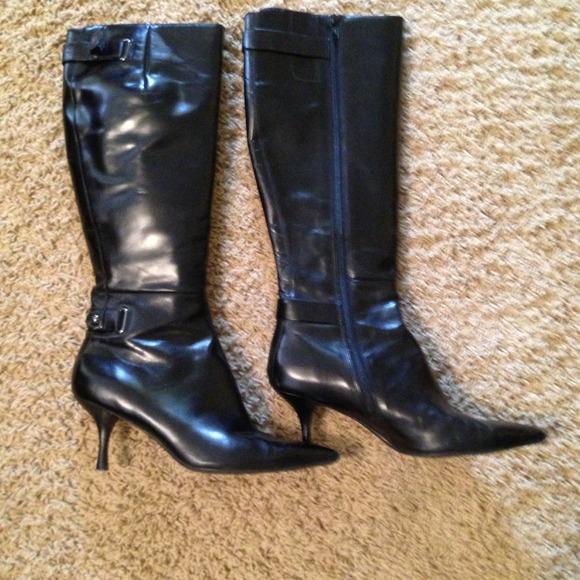 Nine West Leather tall boots, Size 8, thin calf