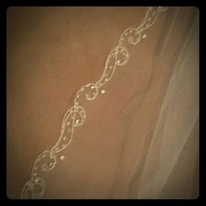 Wedding veil with embellishments