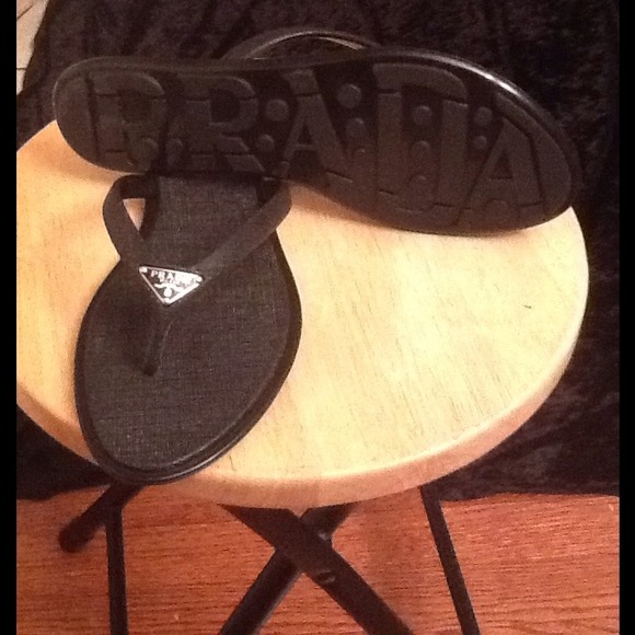 Prada Black Flip Flops size 37 ****SOLD****
