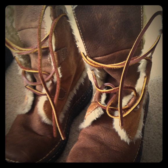 Warm leather boots!