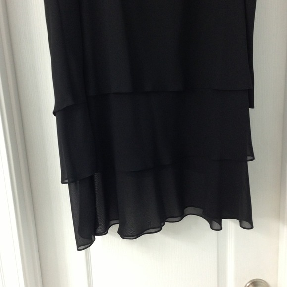SOLD.....Chiffon black midi skirt