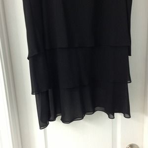 SOLD.....Chiffon black midi skirt