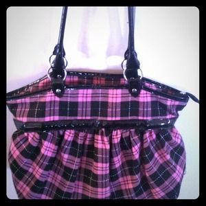 Pink & Black Plaid Purse🎀