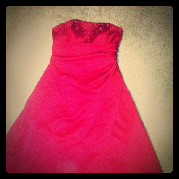 Red formal dress