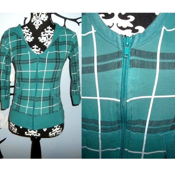 Turquoise Zip-Up Cardi