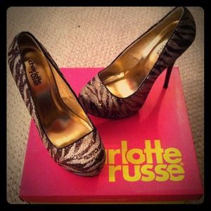 Gold & Brown Cheetah Print Stiletto