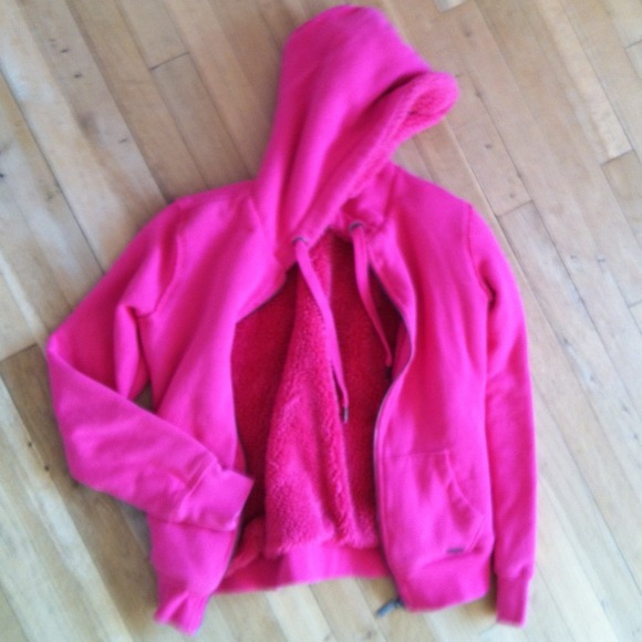 New Kirra pacsun pink fur lined hoodie medium